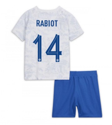 Maillot de foot France Adrien Rabiot #14 Extérieur enfant Monde 2022 Manches Courte (+ pantalon court)